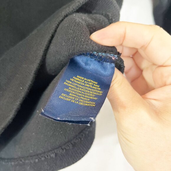 Polo Ralph Lauren Black Embroidered Quarter Zip Pullover Sweater - Boy's Size 5 - Picture 4 of 4